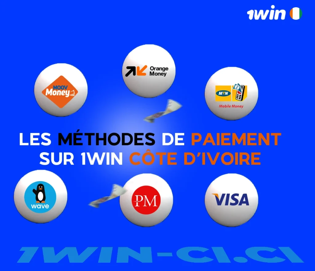 Les méthodes de paiement sur 1win en Côte d'Ivoire