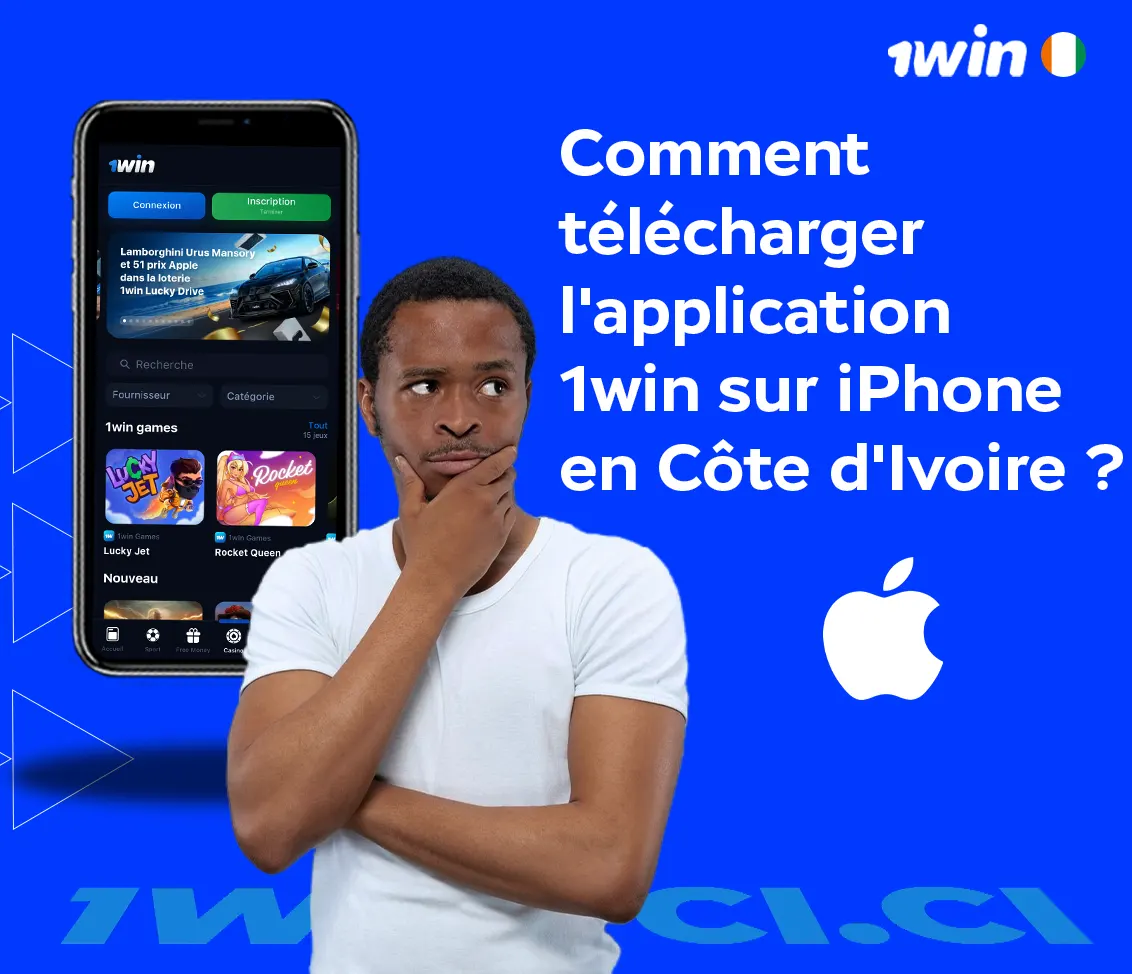 Comment télécharger l'application 1win sur iPhone en Côte d'Ivoire