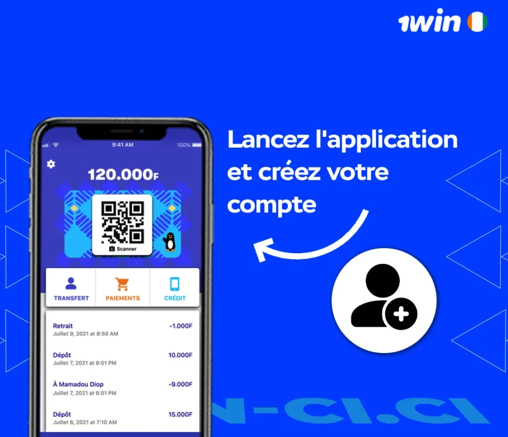 Lancez l'application et créez votre compte Wave