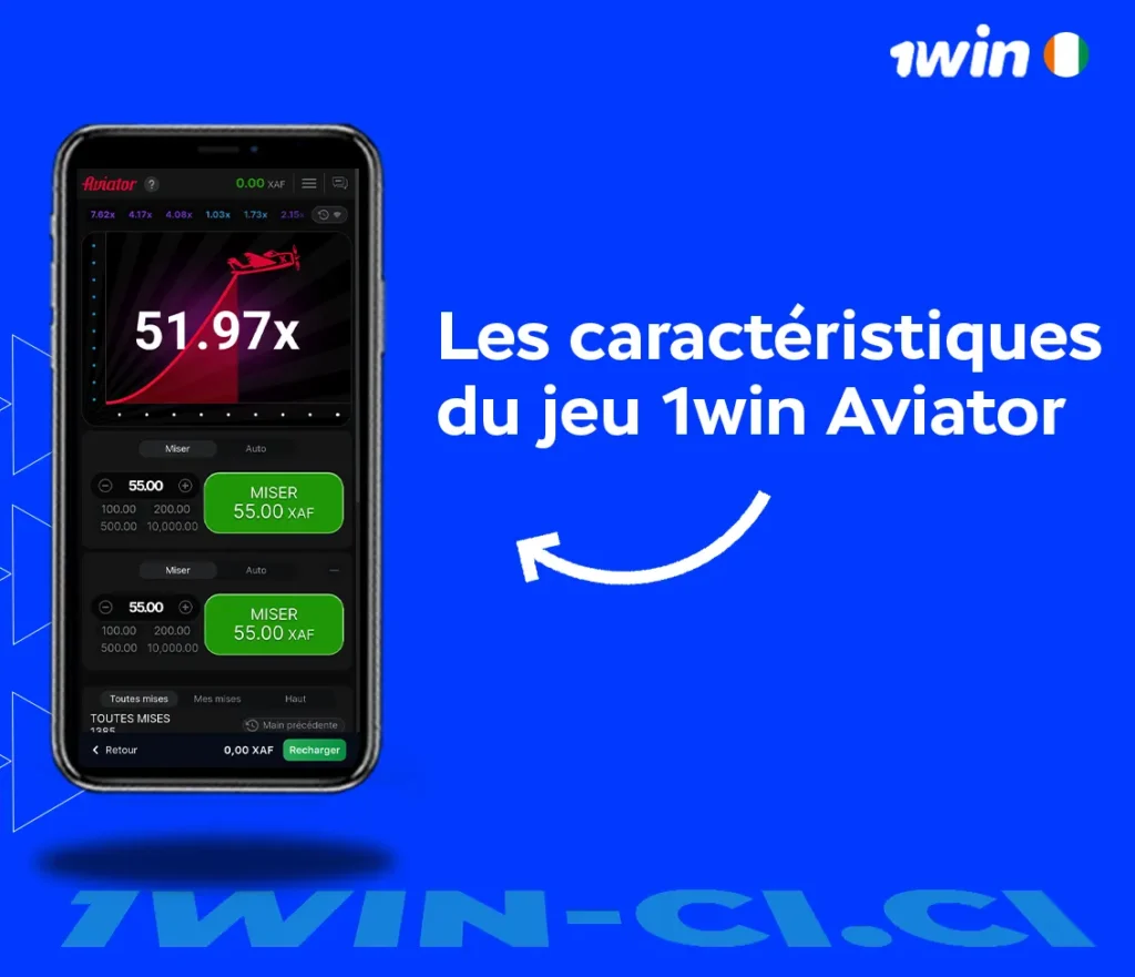 Les caractéristiques du jeu 1win Aviator