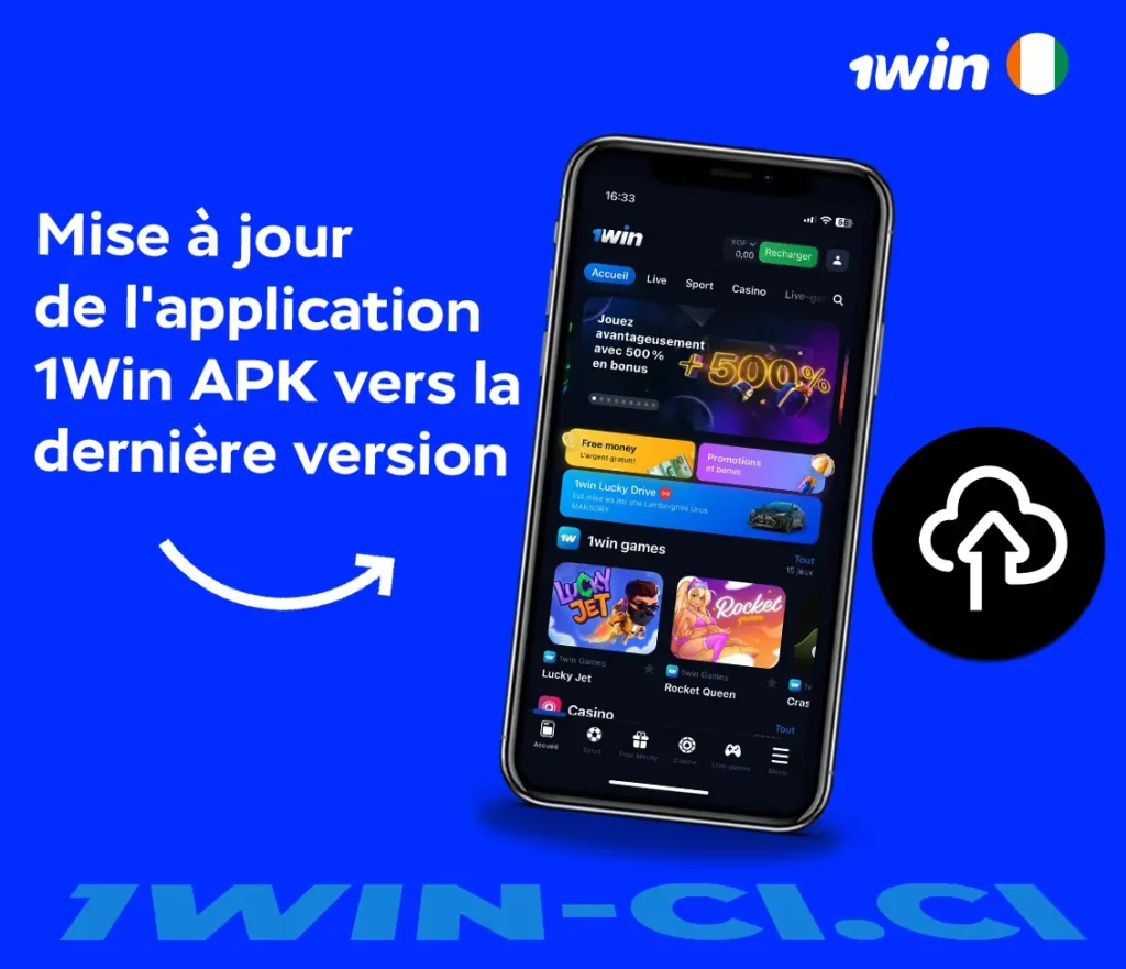 Mise à jour de l'application 1win Apk vers la dernière version