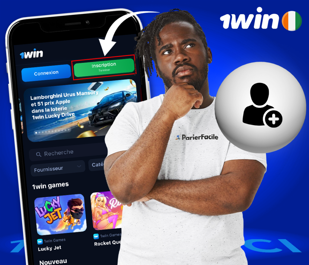 Comment créer un compte 1win sur Android en Côte d'Ivoire ?