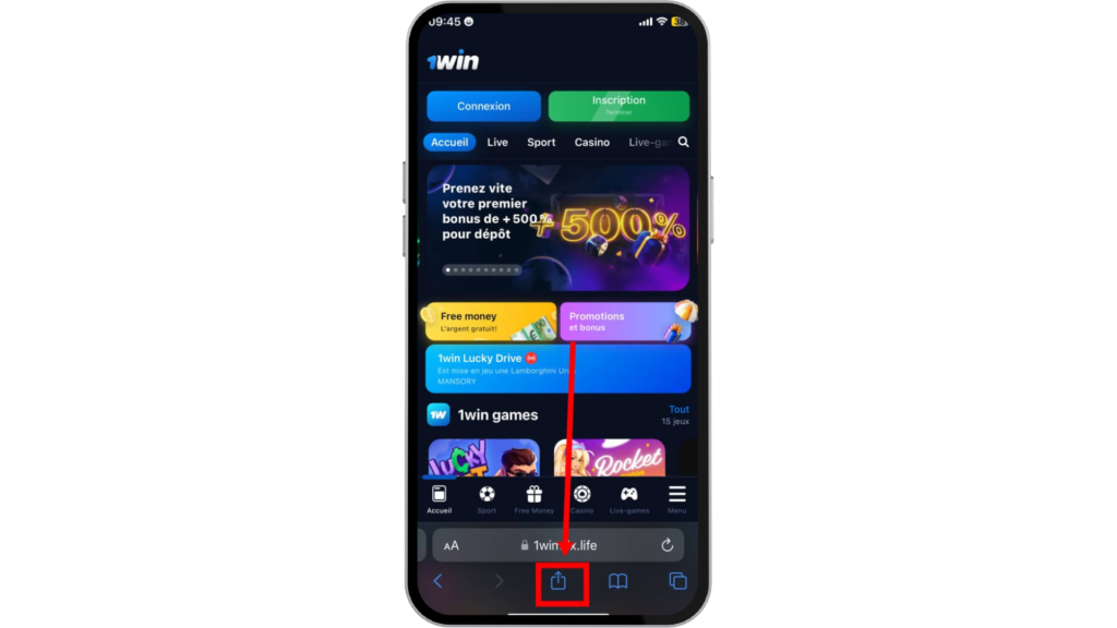 Télécharger 1win CI iPhone