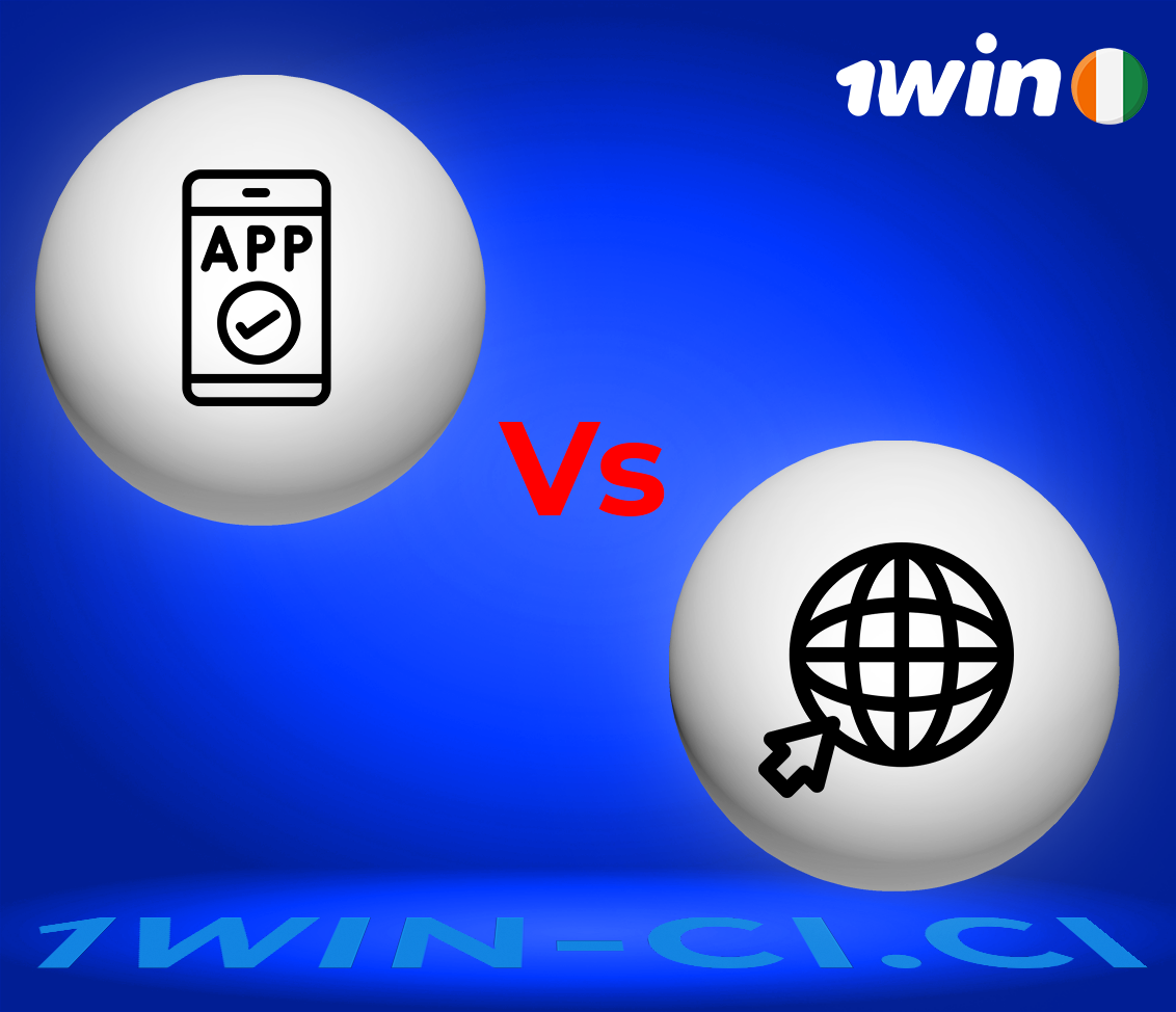 Comparaison entre le site officiel 1win et 1win apk